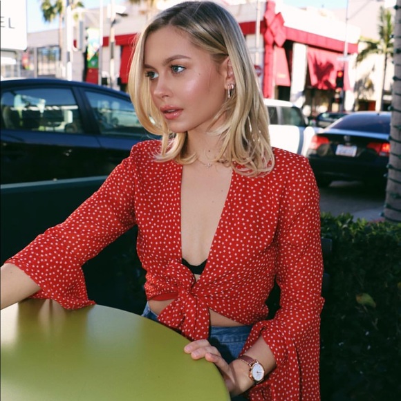 Urban Outfitters Tops - Red flare sleeve top
